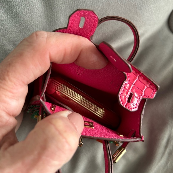 Tan bag, charm your butt holder key fob holder Christmas ornament mini bag - Picture 3 of 8